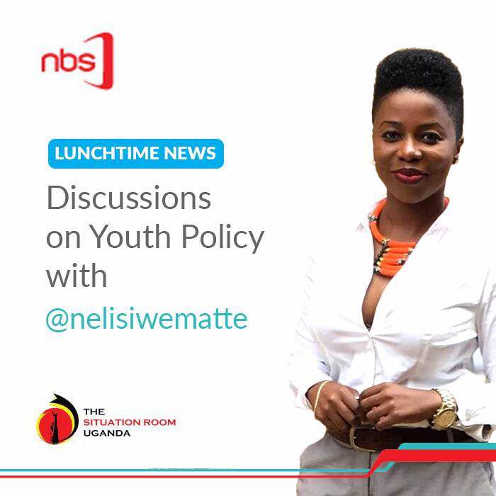 TheSitRoomUG's tweet photo. Tune in today lunch time news as we discuss youth policy on NBS Television @akitengisabella @RHUganda @enter4policy @nbstv https://t.co/xtZojvxRei