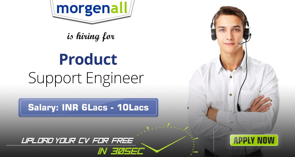 MorganAllJobs's tweet photo. We have a #JobOpening for the position of #ProductSupportEngineer. A right candidate can earn up to 6Lacs-10Lacs.
https://t.co/UE8gUJd4z6 https://t.co/K8jXsY8mfg