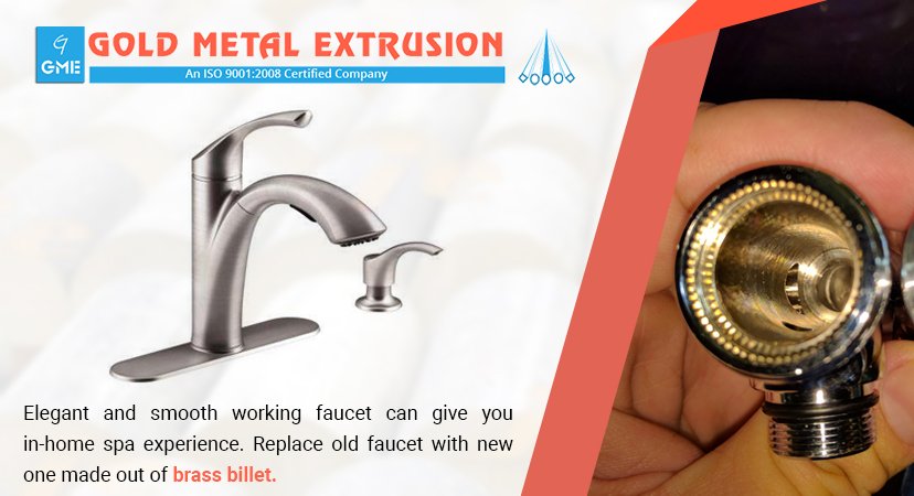 brassextrusion's tweet photo. Elegant and smooth working faucet can give you in-home spa experience. Replace old faucet with new one made of #brassbillet. #BrassRod https://t.co/Icg69H30zZ
