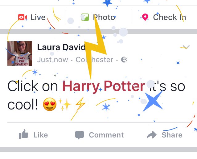 как активировать скрытое заклинание Гарри Поттера в Facebook?