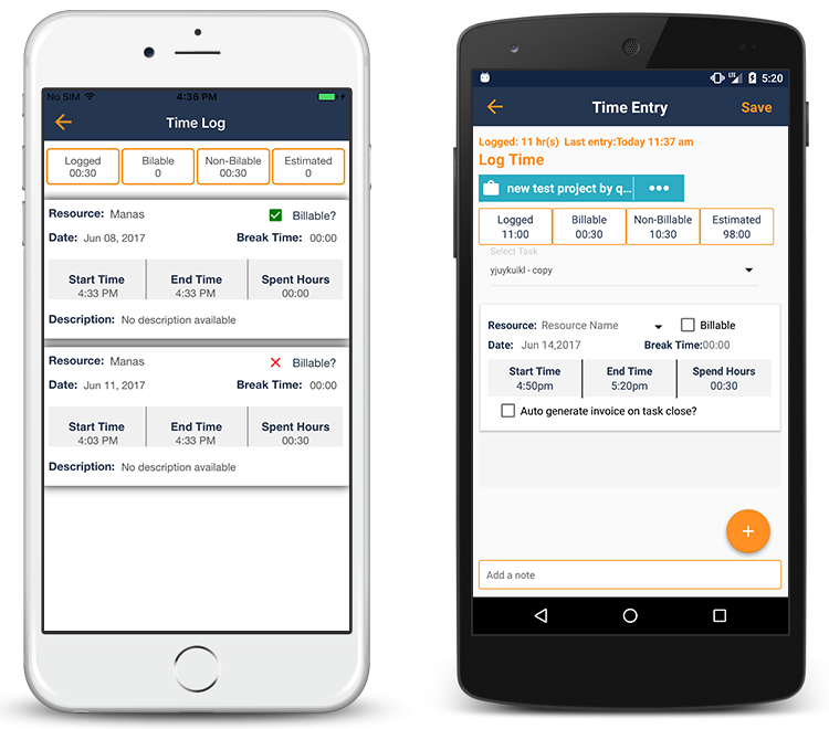 TheOrangescrum's tweet photo. #TimeEntry, Modify #TimeLog, View Time Log in Task Detail page actions through your #Orangescrum #MobileApp https://t.co/IGnV4VglaJ https://t.co/VXXATfREM9