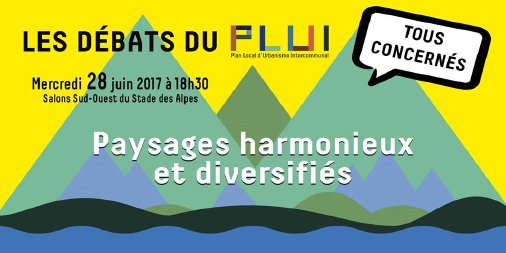IUGgrenoble's tweet photo. Le mercredi 28/6/2017 à 18h30, #Debat du #pluisurhabitat sur la thématique : «Paysages harmonieux et diversifiés, tous concernés !».#urban https://t.co/eR8GYyh3ay