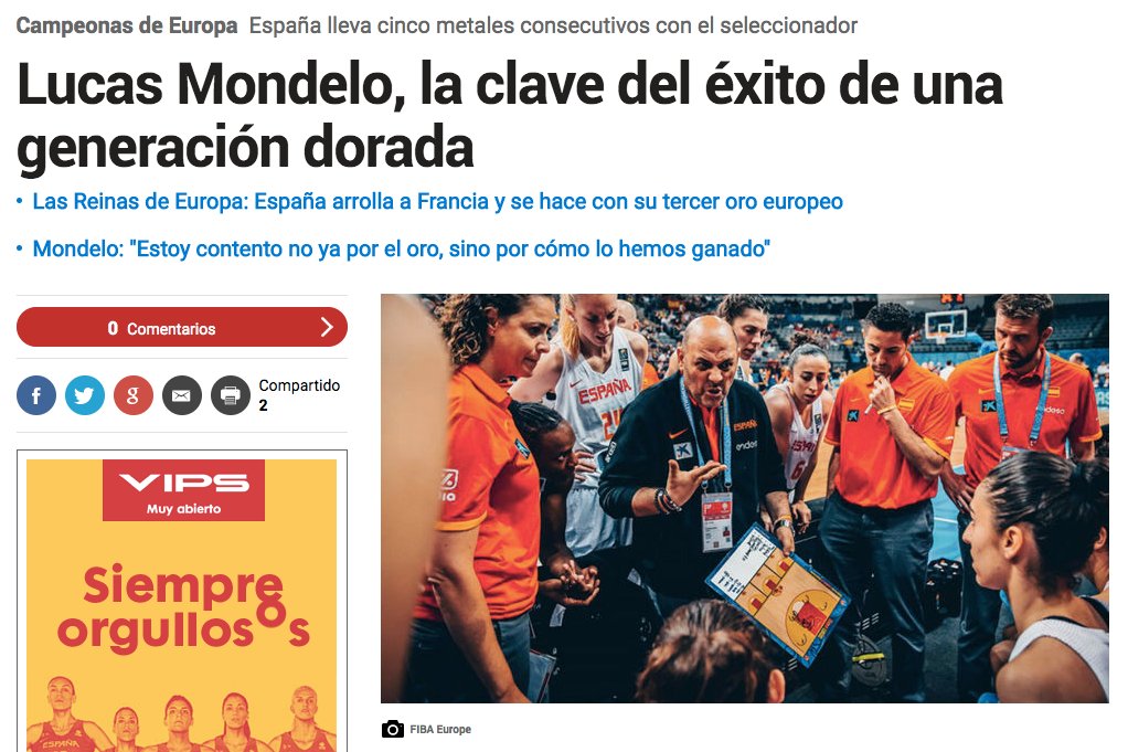 BuzzFeedLola's tweet photo. El equipo español de baloncesto femenino ha ganado su tercer oro del Eurobasket, pero el éxito es cosa de su entrenador. Por supuesto. https://t.co/d1MZnmKs0b