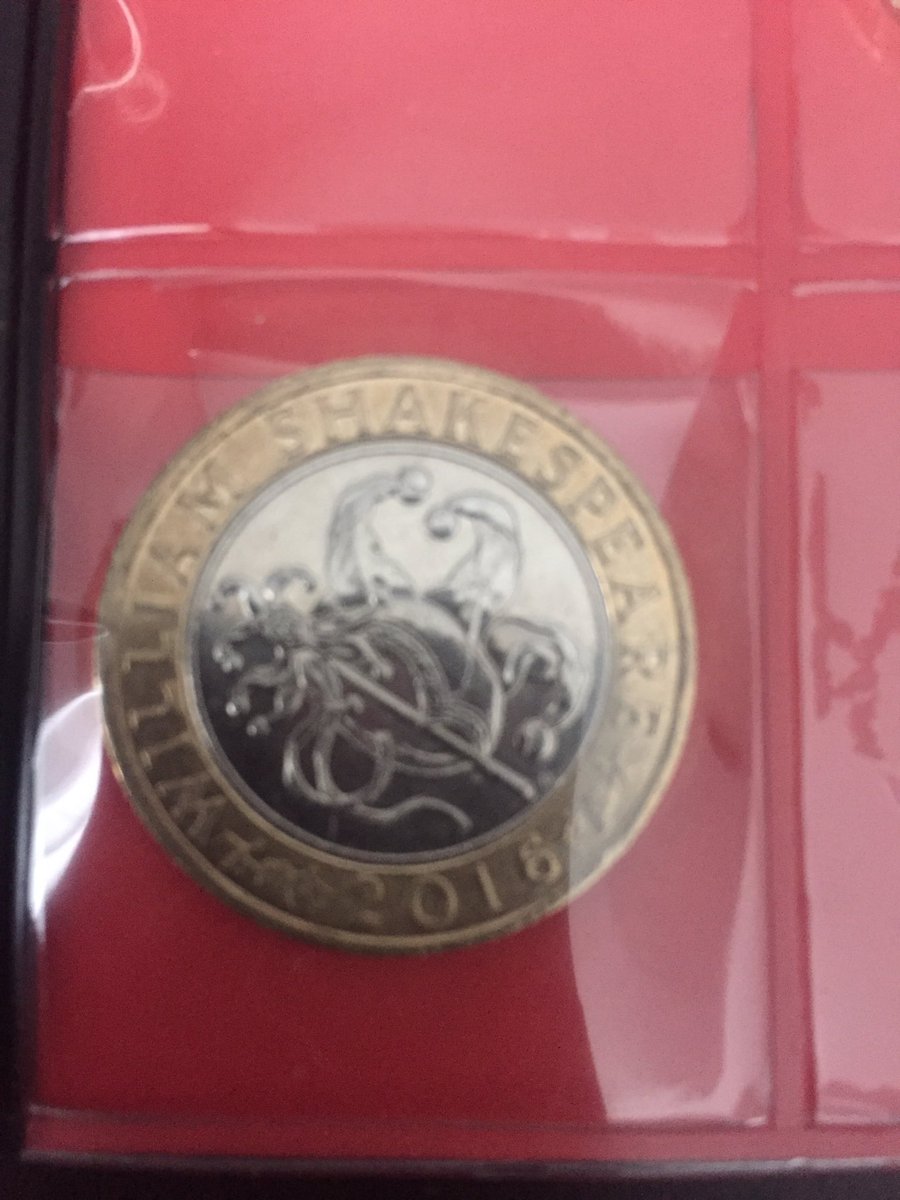 kcoincollect's tweet photo. Two recent adds to the £2 collection, HMS Belfast ( with flag error) and Shakespeare comedies https://t.co/Z6c3pt9Y2A