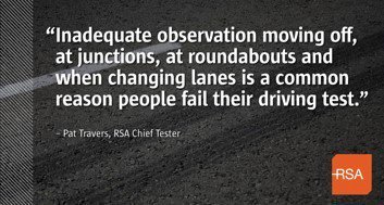 RSADrivingTest's tweet photo. Practise your observation skills regularly with an approved driving instructor and your sponsor before your driving test. #FrequentFail. https://t.co/8oAD2Gu2WY