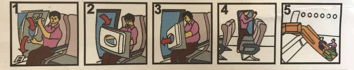 PracticalWandrR's tweet photo. You will instantly gain 25 kilos as you discard the emergency exit door. Don't worry - weight comes right off upon exit!

#SafetyInfoCards 😂 https://t.co/dvBIdkPlO1