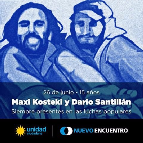 andiconde's tweet photo. A 15 años de sus asesinatos, justicia para Kosteki y Santillán, siempre presentes en las luchas populares. https://t.co/s6omffp2Mb