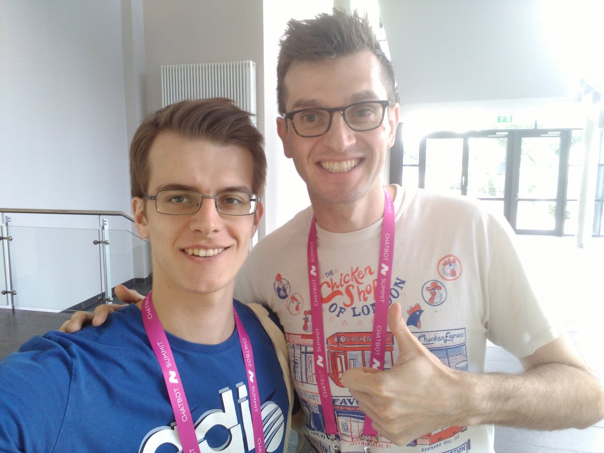TechMeMunich's tweet image. At the #ChatbotSummit with @tomhewitson :)