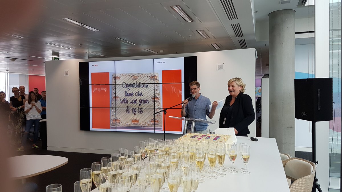 AMV_BBDO's tweet photo. Celebrating Cilla's Damehood! @Cilla_Snowball @therealbraze https://t.co/3sYESkqm88
