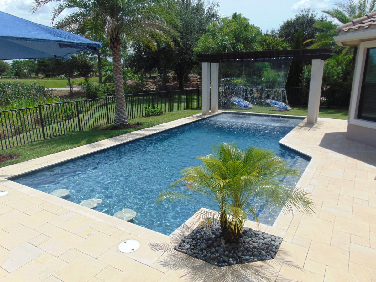 vankirkpools's tweet photo. #Dream #BackYard with #WaterFall. #Imagine yourself in #SwingChairs or #sitting on #ConcreteStools in your #Pool. #StraightLine #vkpools https://t.co/TYGheRlpKl