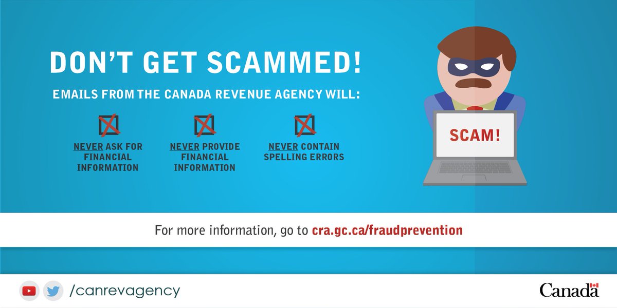 CanRevAgency's tweet image. Did you receive an email offering a tax refund by email money transfer? It’s a scam—protect yourself. ow.ly/tEtz30cQyRa