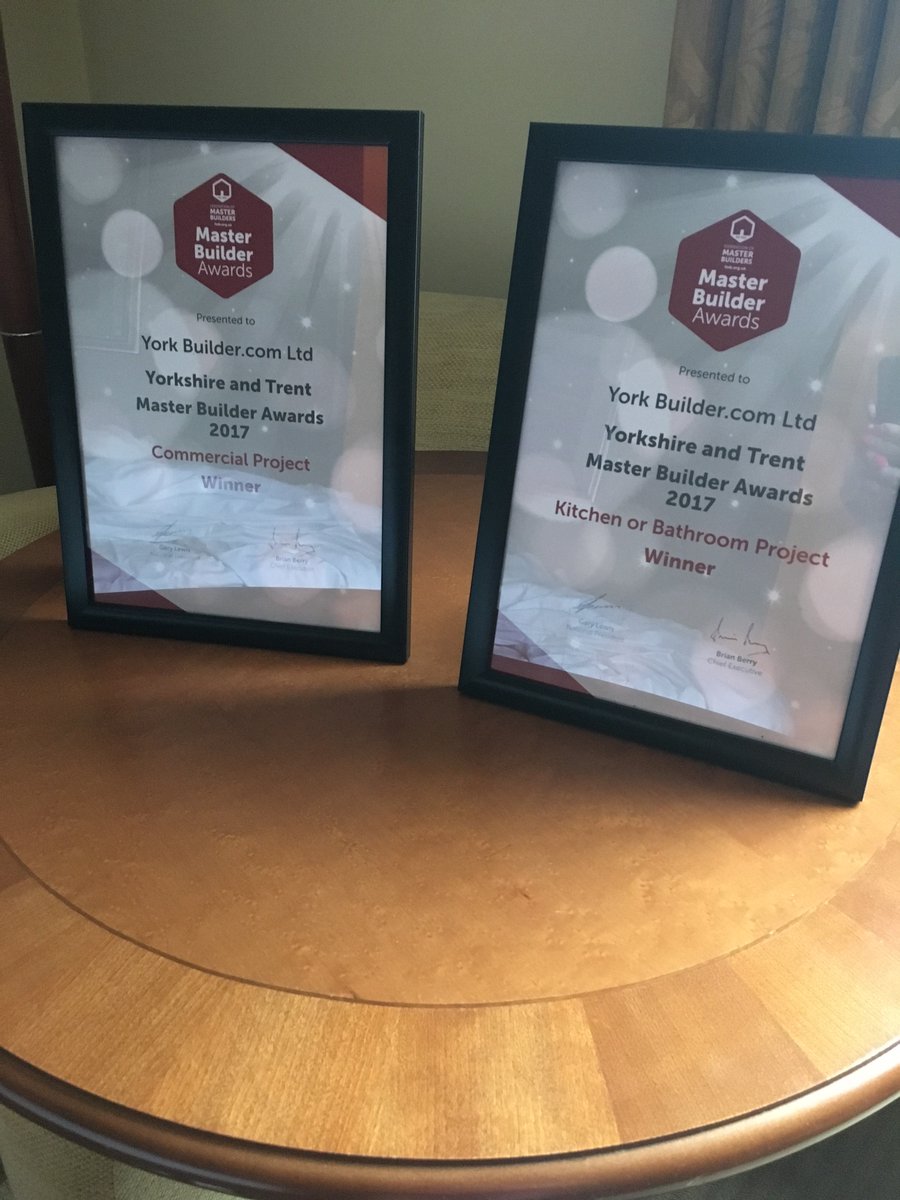After attending the Federation of Master Builders awards, Yorkshire and Trent, We are proud to annouce we won two awards!