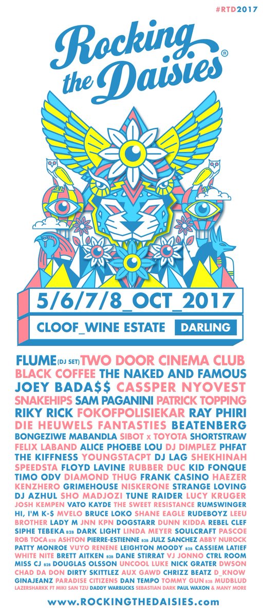 Warm up for <a href="/RockingTheDaisy/">Rocking the Daisies</a> 2017 with this 6 hour 30 min playlist: bit.ly/2sHtbxi on @DeezerZA 🎶