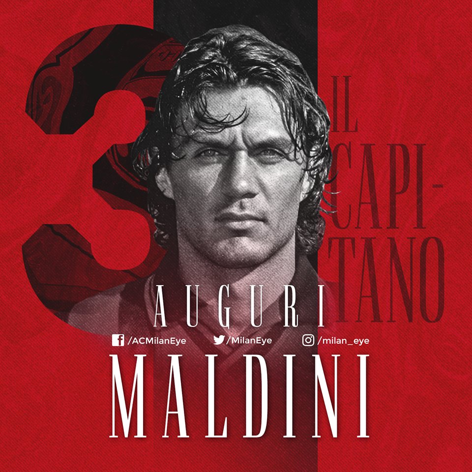 A Very Happy 49th Birthday to the Great Paolo Maldini! 