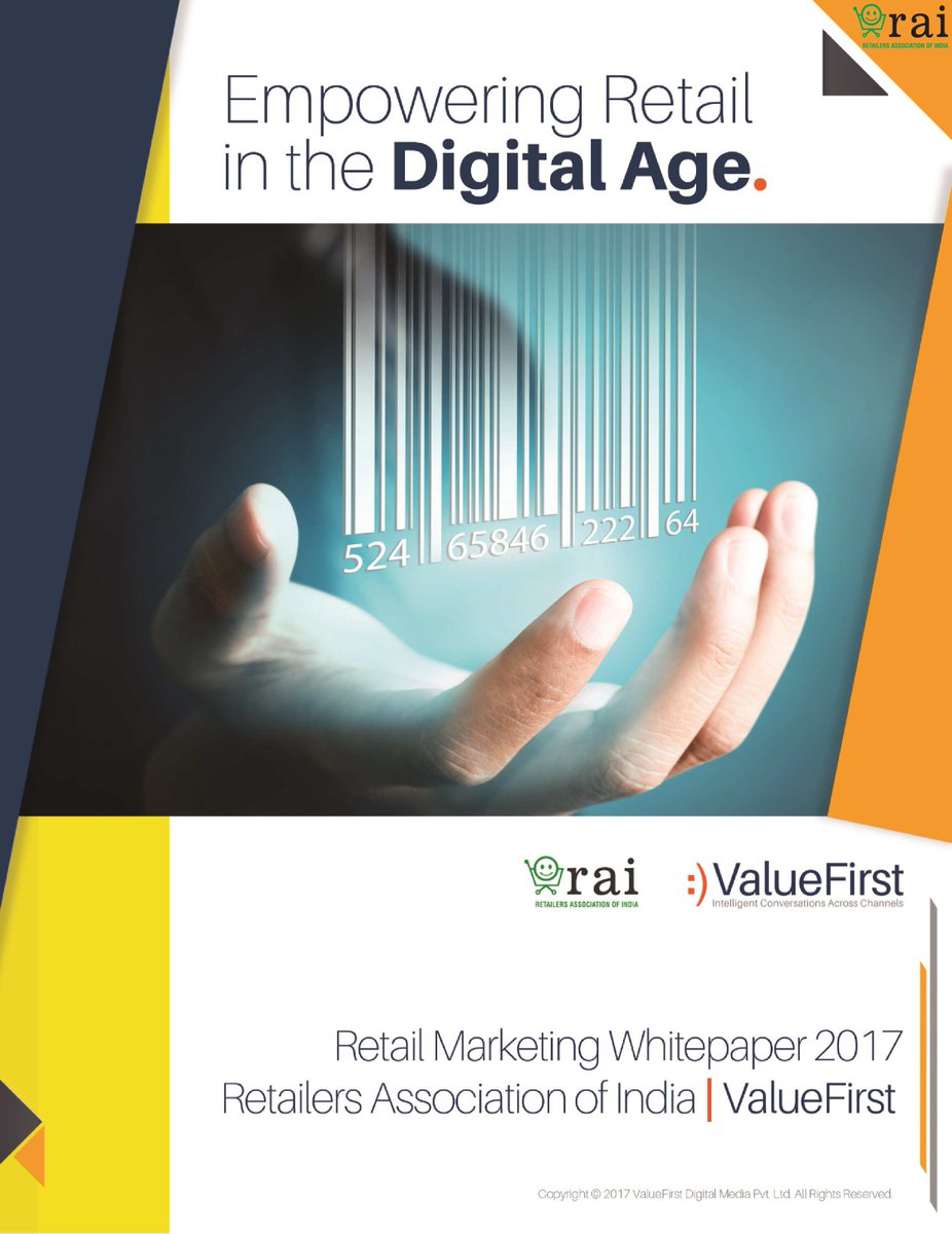 rai_india's tweet photo. RAI - @VFDigital Report on 'Empowering Retail in the Digital Age' released at #ReTechCon2017- https://t.co/DQ5DpjYYZ4. #Retail #WhitePaper https://t.co/nZ3WnejO8C