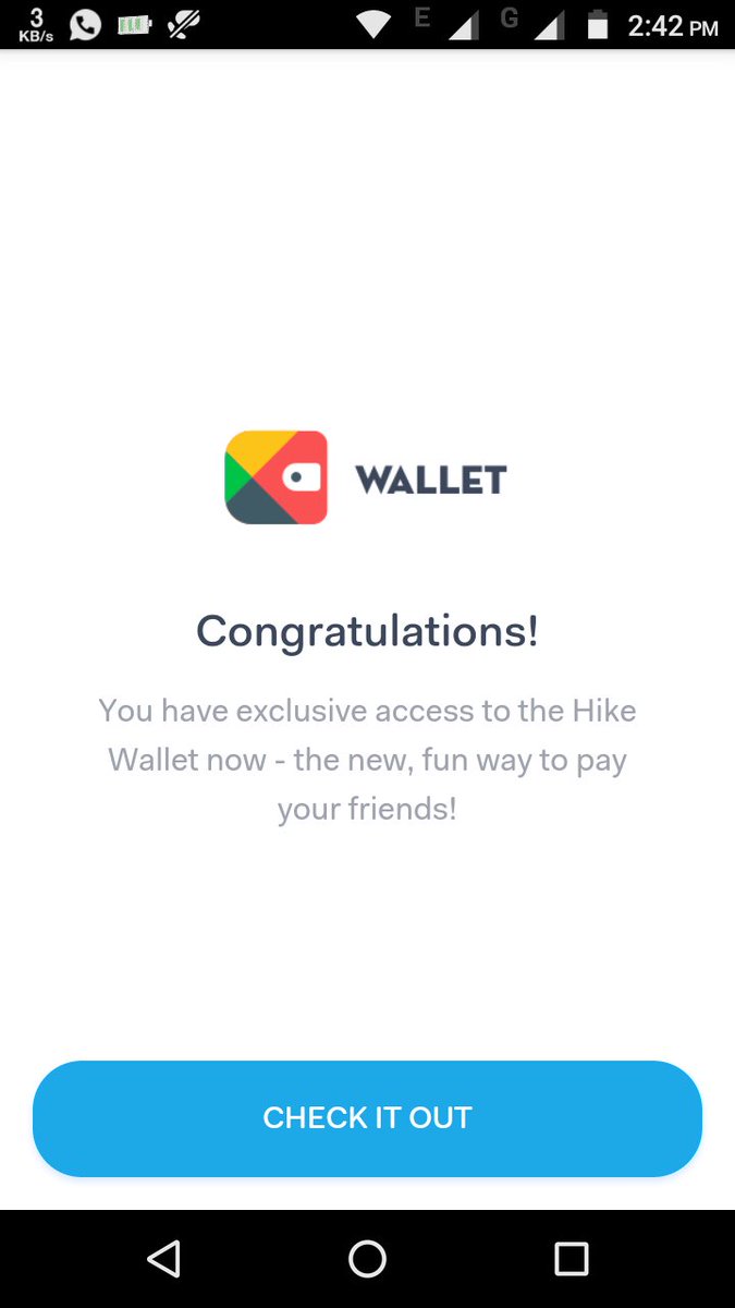 RaamSmd's tweet photo. @hikeapp Finally got #HikeWallet . Loving it. #AllNewHike5 Awesome...💜💜💛💟👍👍👍 @kavinbm https://t.co/8S7XuXTvz5