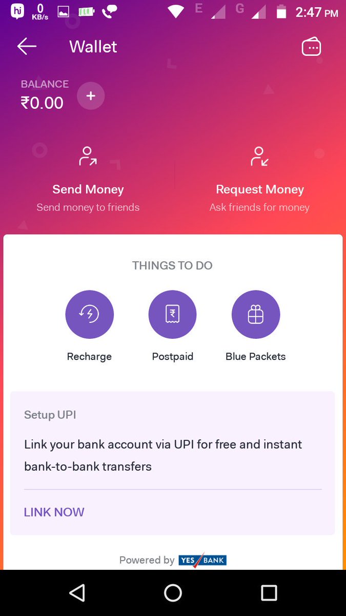 RaamSmd's tweet photo. @hikeapp Finally got #HikeWallet . Loving it. #AllNewHike5 Awesome...💜💜💛💟👍👍👍 @kavinbm https://t.co/8S7XuXTvz5
