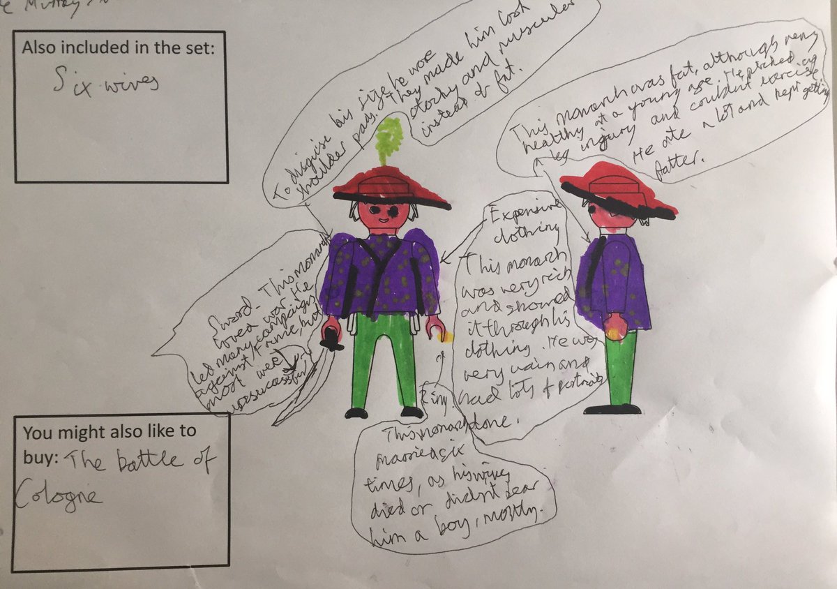 BWSHistory1's tweet photo. Well done to Tom, Jude and Liam in 7M for designing these Tudor Playmobil characters! Can you guess who they all are?! https://t.co/wFU5c7hCLx