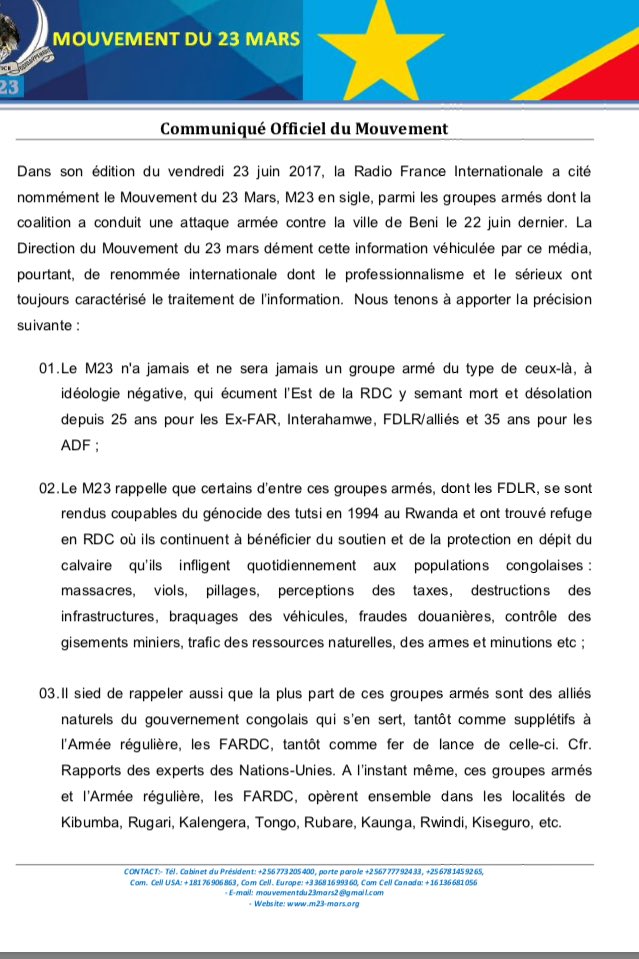 soniarolley's tweet photo. #RDC #Beni : le M23 dément avoir participé à l'attaque du 22 juin sur Beni https://t.co/t5Q41P5zwm