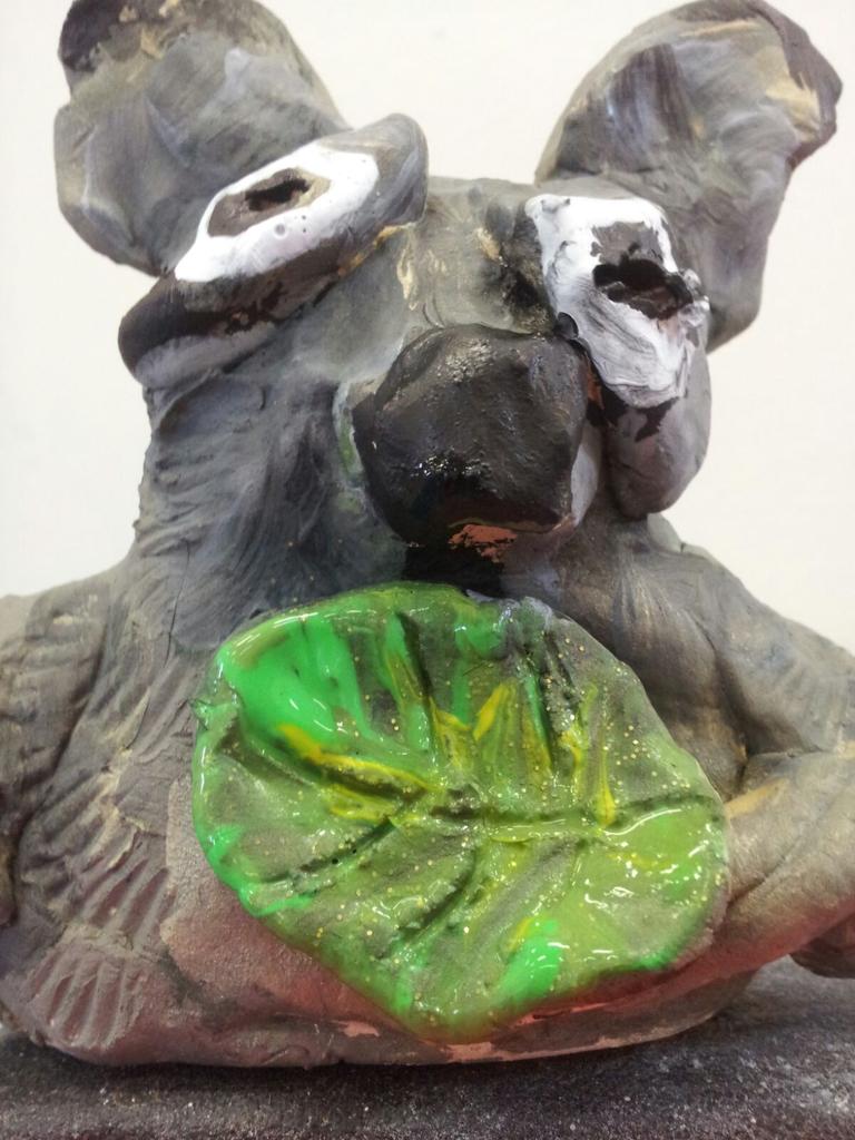 Escape_Changing's tweet image. **Sneak Peak** Crafty Club get ready to exhibit @Escape_Arts Anniversary Exhibition. 'Crunching on a eucalyptus'  @WarwickshireOS @SUAHour