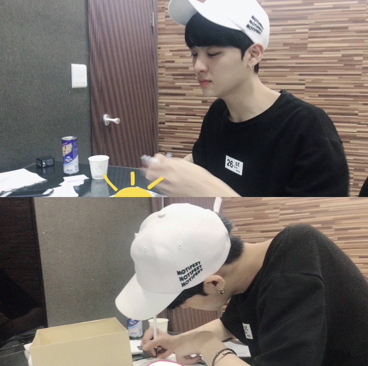 harcompany's tweet photo. 돌려돌려 자리뽑기!!! 우중충한 월요일엔 태민이가 답이죠❤️ 오늘은 태민이가 직접 팬분들이 앉을 자리를 세상에서 제일 공.평.한 제비뽑기로 선정했답니다👏🏻👏🏻  두근두근 도키도키 하지 않으신가요?
#김태민 #팬미팅 #제비뽑기 #세상공평 #7월16일 https://t.co/IyRH7uS16U