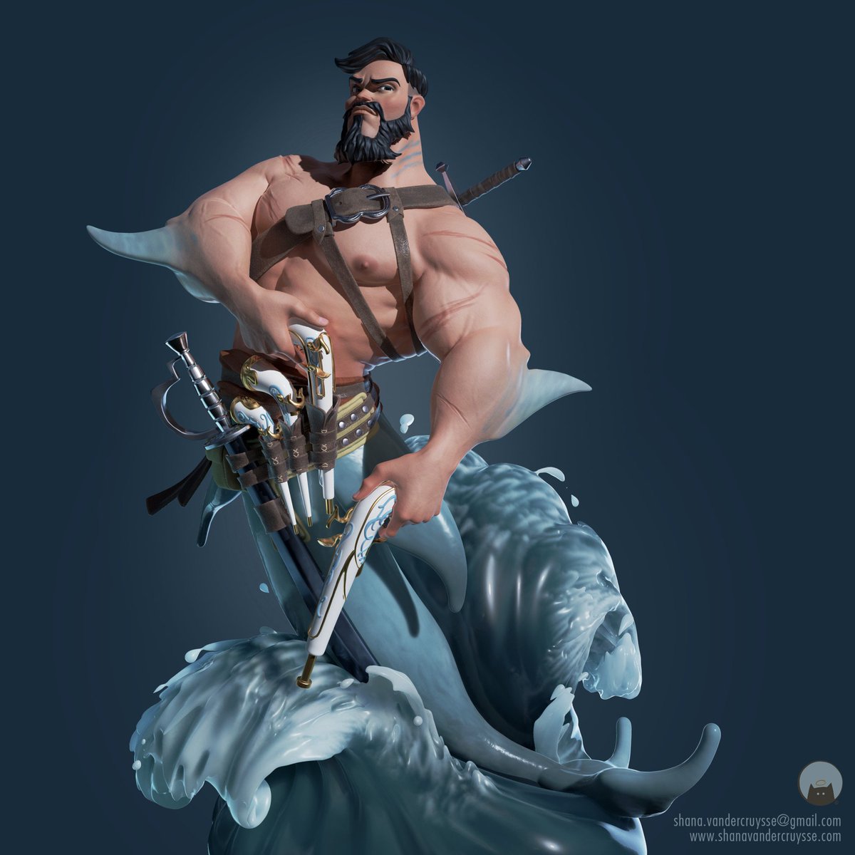 tutorials3d's tweet photo. Merman by Shana Vandercruysse
https://t.co/Gmu0QdfhQn 
#3dtutorials #tutorials3d #3d #character #cg #zbrush @polycount https://t.co/M8bgP8Uanb