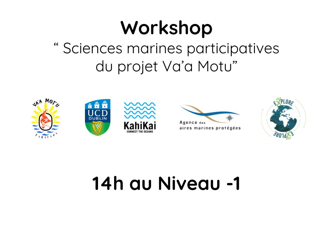 FondsExplore's tweet photo. Aujourd'hui à la #BaseExplore "Workshop sciences participatives" avec les scientifiques du projet #VaaMotu soutenu par les @aires_marines ! https://t.co/TtqPQZh29t