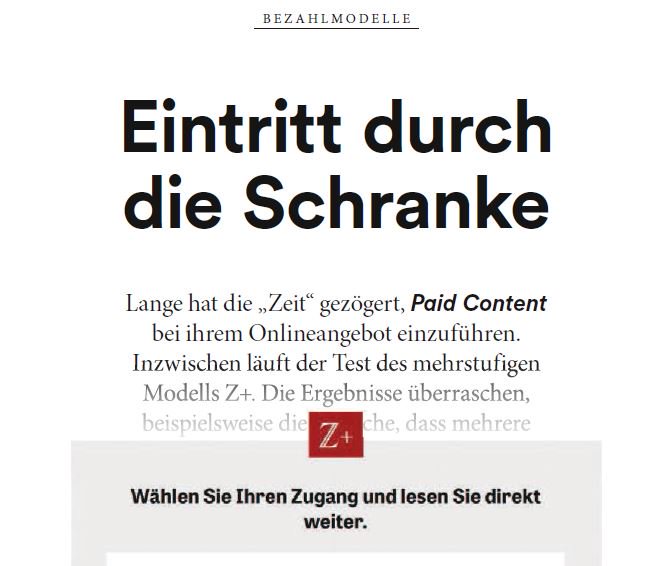 In der aktuellen W&amp;V berichten Enrique Tarragona und Martin Kotynek über die ersten Monate seit Einführung von Z+ <a href="/etarragona/">Enrique Tarragona</a> <a href="/martin_k/">Martin Kotynek</a> <a href="/wuv/">W&V</a>