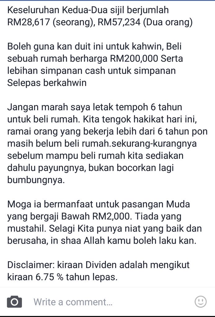 twthartanah's tweet photo. Cara nak kumpul RM57,234.00 dengan gaji RM2,000:-

Carik pasangan yang supportive.

6 tahun bekerja baru mampu beli rumah? tak salah pon 😊 https://t.co/FMeKSM5ApU
