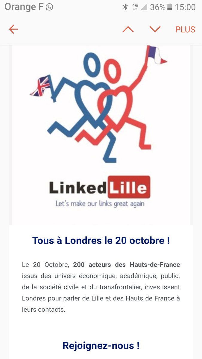 CgrandLille's tweet photo. Tous à #Londres le 20 oct. #LinkedLille @JPLetartre @directseb @xavierbertrand @FredericMotte @DamienCastelain @MartineAubry @PhHourdain https://t.co/UuEN7qBSNR