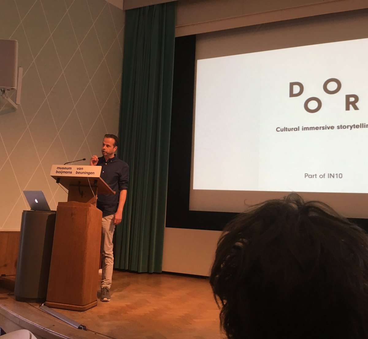 femkeh's tweet photo. An excellent collection book becomes a public site and how people can browse and curate the @boijmans collection tells @sjakoo  #museumnext https://t.co/scUMvDzxBP