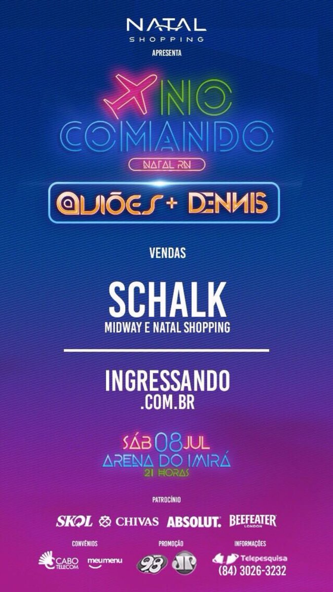 98FMNatal's tweet photo. #NoComandoNatal 08 de Julho na Arena do Imirá! O #crush vai! 😜Garanta logo seu ingresso! Baixe o app #MeuMenu e ganhe 50% desc. no ingresso! https://t.co/2R76LgKSmY