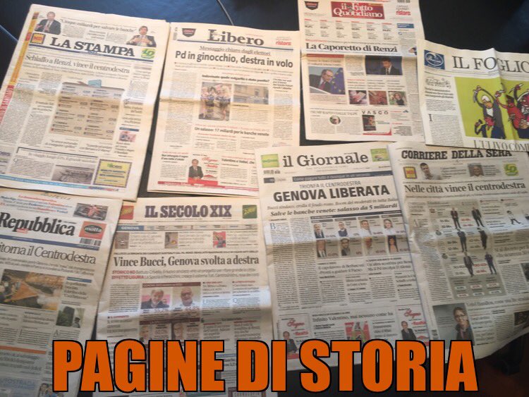 GiovanniToti's tweet photo. Una grande rassegna stampa per una grande vittoria! #ilventoècambiato https://t.co/j3g7bIecO8