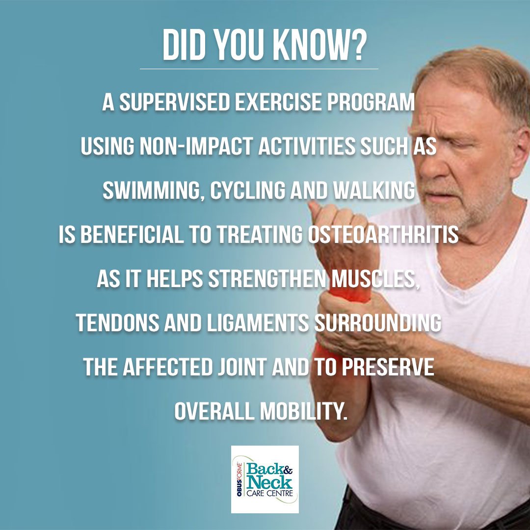 BackandNeck's tweet photo. Non-impact activities can help patients of #Osteoarthritis with mobility and aid and in #PainManagement. #Health #Wellness #PainRelief https://t.co/csz3a3MuaF