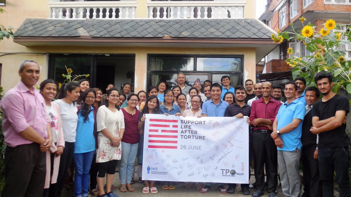 tpo_nepal's tweet photo. #SupportLifeAfterTorture
"United against all forms of #torture." @tpo_nepal @IRCT #Nepal https://t.co/5swPMD5bOJ