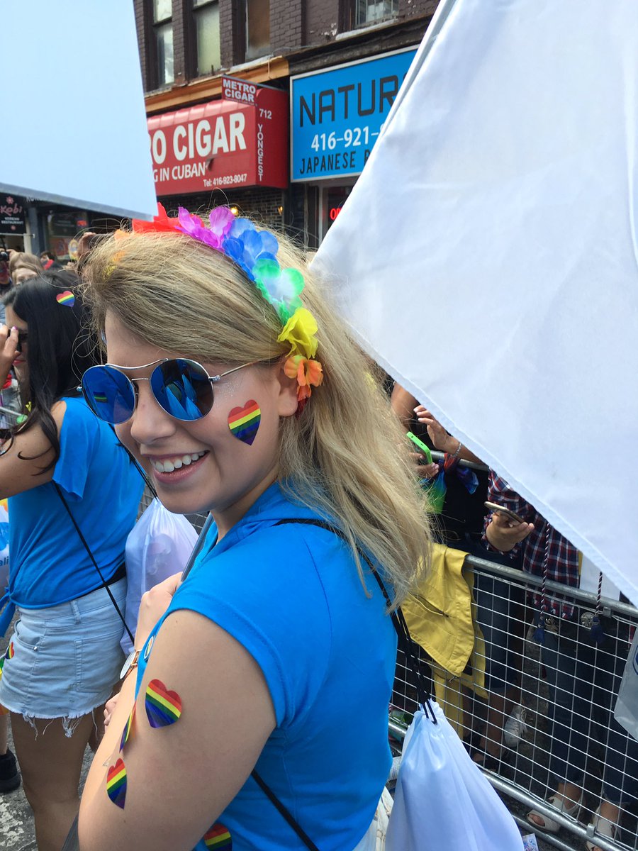 carly_basch's tweet photo. Had the best time marching in the parade yesterday #EqualityforAll #PrideTO2017 #SalesforceOhana https://t.co/SqTGSONPTZ