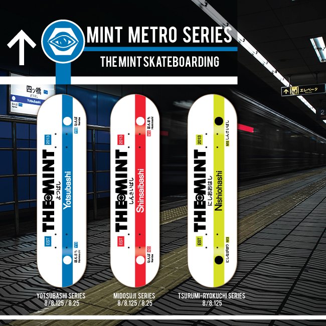 themintskate's tweet photo. The Mintより新しいオリギナルデッキが入荷しました。お店に最も近い駅に敬意を表します。

Available in-store and online:

https://t.co/izbqd9fSXb https://t.co/sbntUJgAMx
