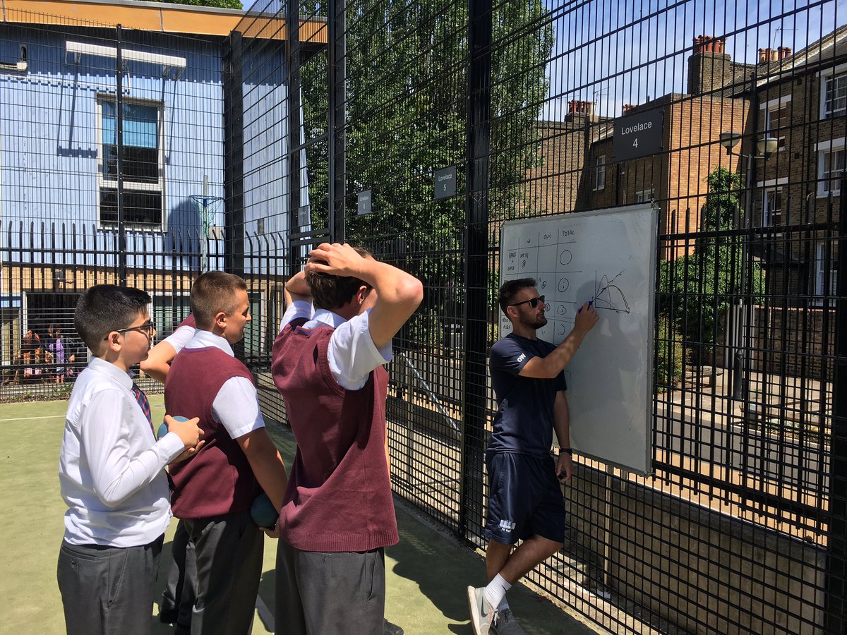 HA_Maths's tweet photo. Mr Wake giving Berners-Lee boys a quick maths lesson on the optimum angle to release the shot putt. #numeracyatHA #mathsinpe https://t.co/9o9QxE9Rpx