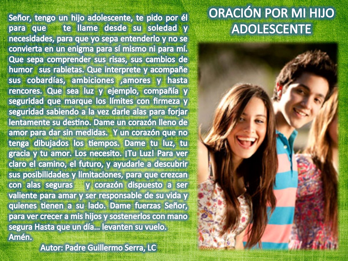 ElSanto_Rosario's tweet photo. Papás: Oren todos los días, pidiendo a Dios proteja de todo mal a sus hijos adolescentes, en su entorno difícil; con esta oración: https://t.co/LIpehZhKVJ