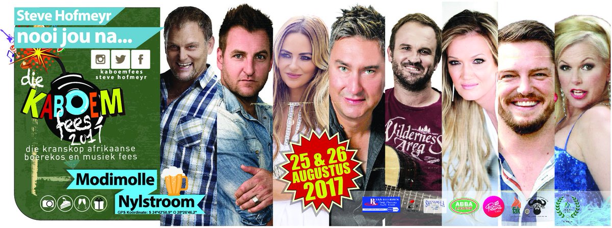 kaboemfees's tweet photo. Steve Hofmeyr nooi jou na... Kaboemfees 2017! Bespreek jou kaartjies nou! 7 - https://t.co/x3TNkBu8ct #kaboemfees #stevehofmeyr https://t.co/KHu5nHKVtq