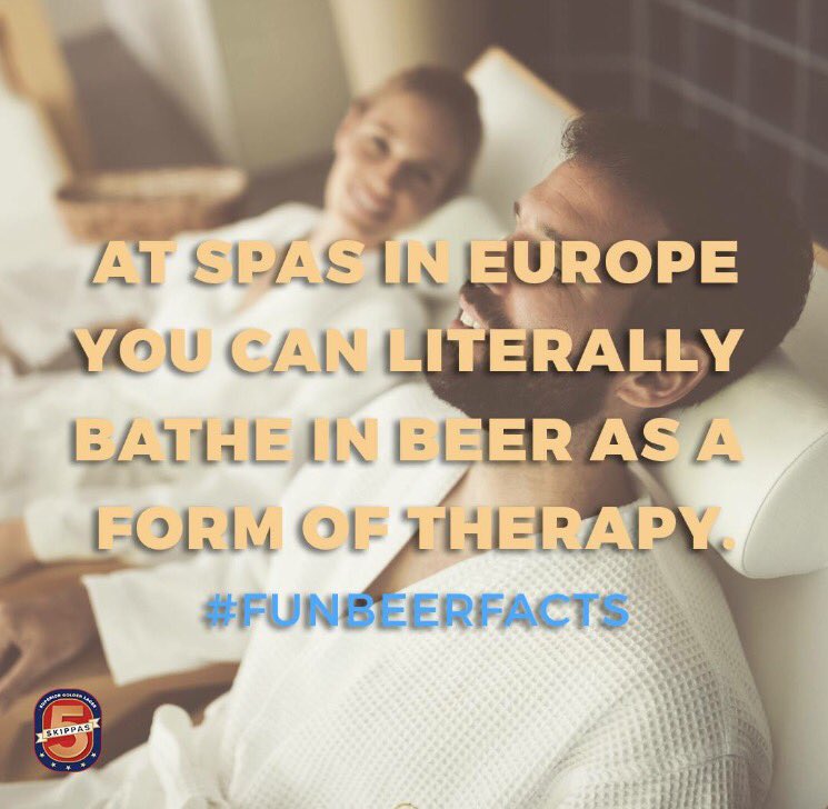 5skippasbeer's tweet photo. Sounds like our kind of therapy... Don't forget to bring a towel though! π» #keepitlocal #keepitskippas #funbeerfacts #beer https://t.co/sblSaP4ihT