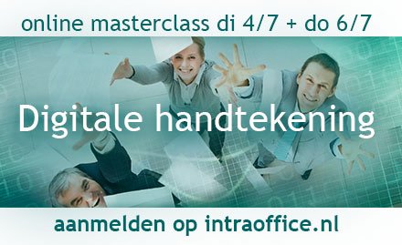 Dinsdag 4 juli en donderdag 6 juli aanstaande kunt u onze masterclass digitaal ondertekenen online volgen:
ow.ly/rGJc30cPVB3