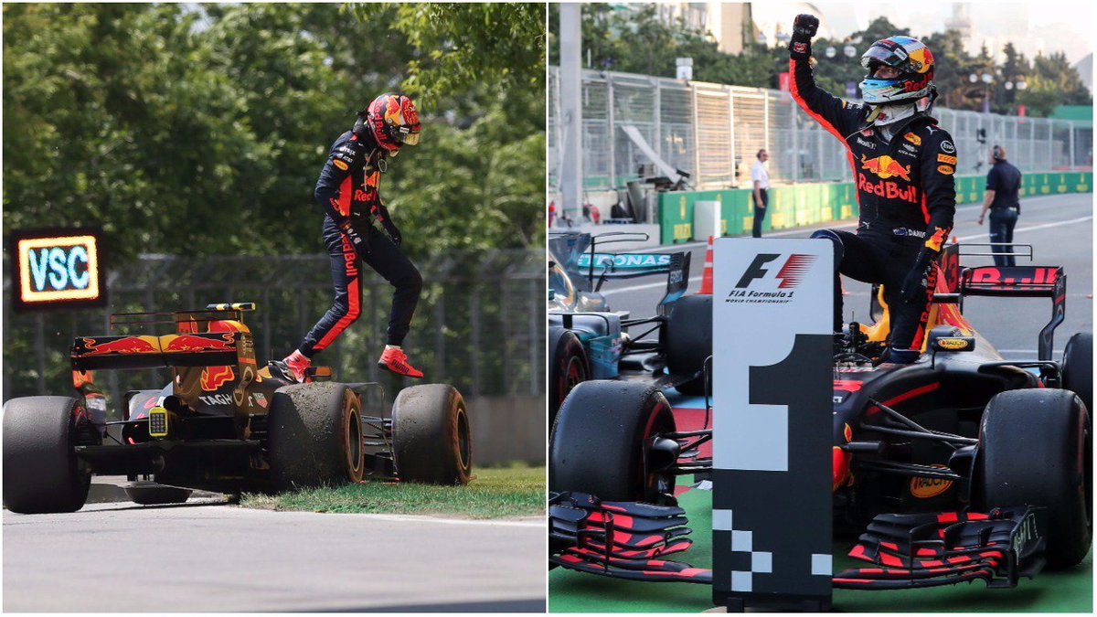 F1's tweet photo. RED BULL'S ROLLERCOASTER SEASON 🎢

Fewest laps completed (685) by any team in 2017 😔

But...⬇️

Five podiums and one race win 👊

#F1FastFact https://t.co/YWbD8sxmNn