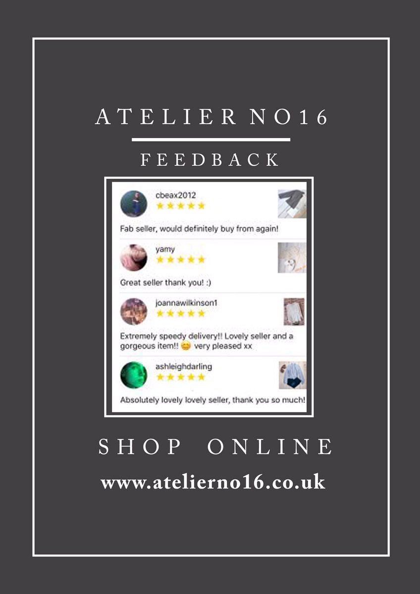 Atelier_no16's tweet photo. ⭐️A M A Z I N G  F E E D B A C K⭐️

✔️FACEBOOK REVIEW: https://t.co/8UFpk4ohqT

✔️GOOGLE REVIEW:  https://t.co/pyFNiCLL6L
#giveus #feedback https://t.co/I5LkJtM2ya