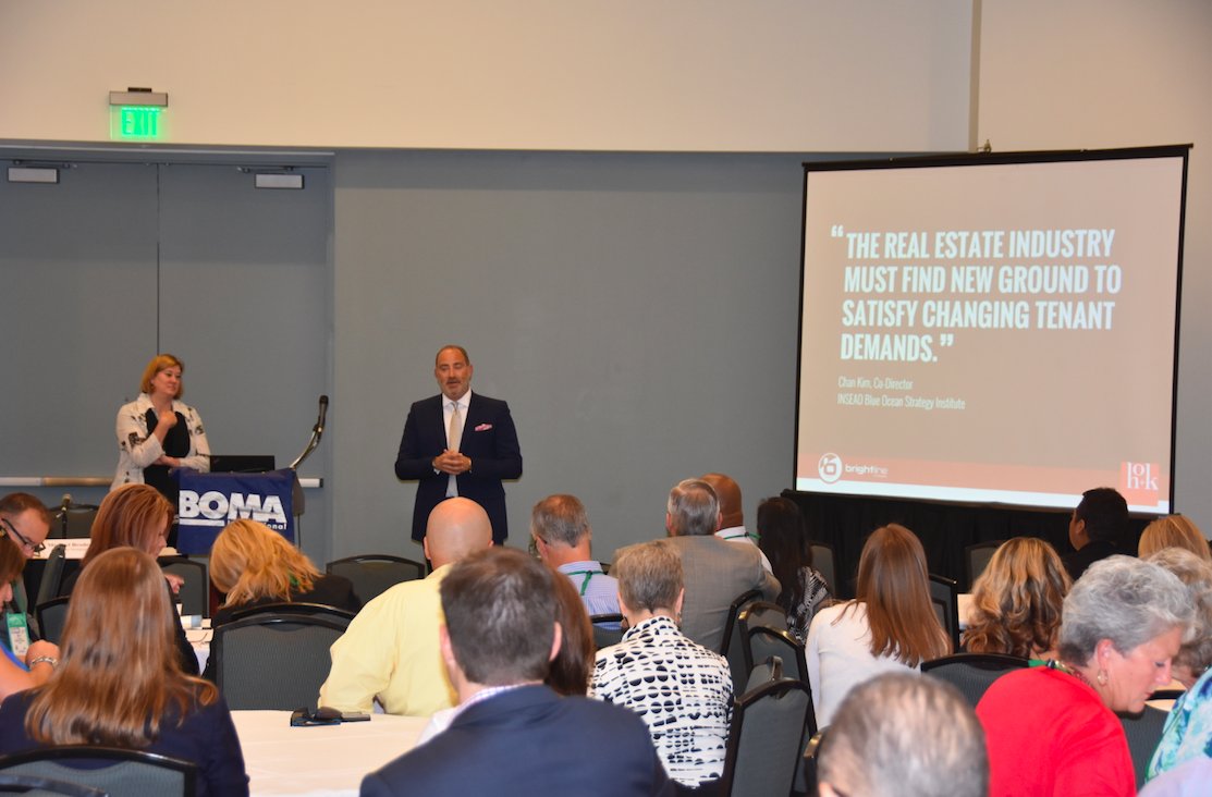 Photos: Yesterday's #BOMA2017 session, our CEO Mike Broder &amp; Kay Sargent of <a href="/HOKNetwork/">HOK (Designing the built environment)</a> discussing the tenant experience, research &amp; design