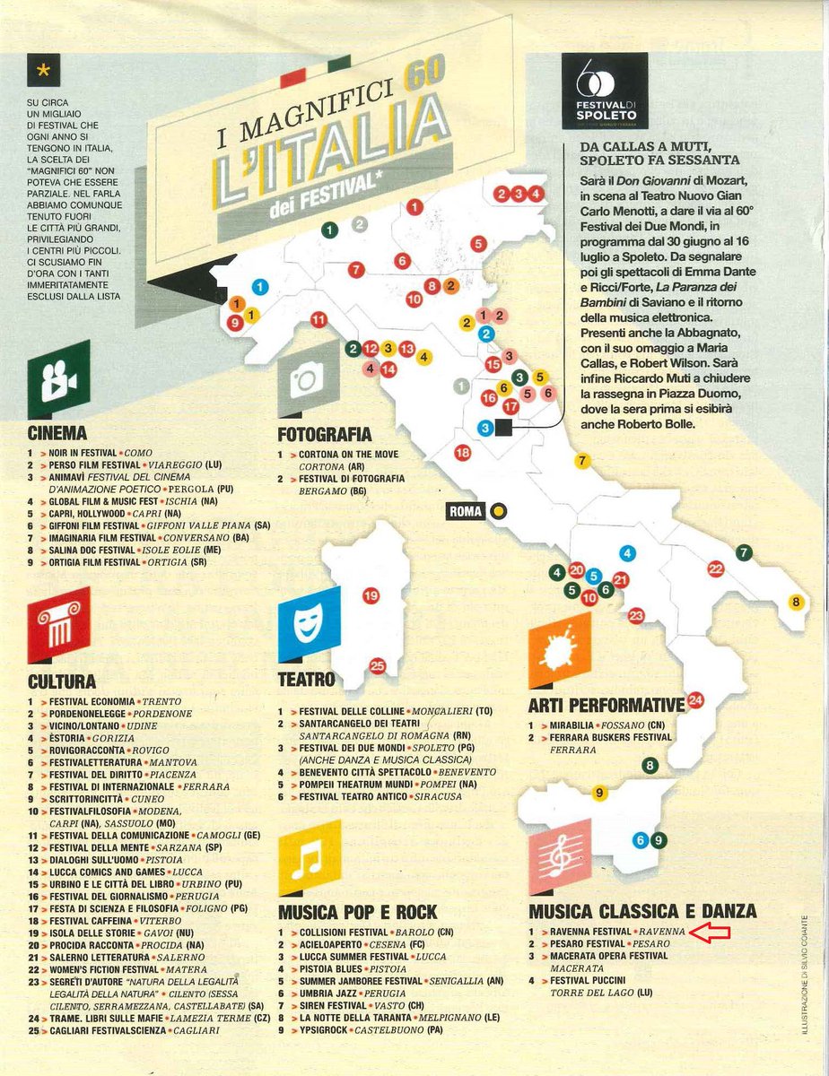 ravennafestival's tweet photo. #RavennaFestival tra i migliori 60 festival d'Italia secondo il Venerdì di .@repubblica 😍 https://t.co/3iIVLxq2QT