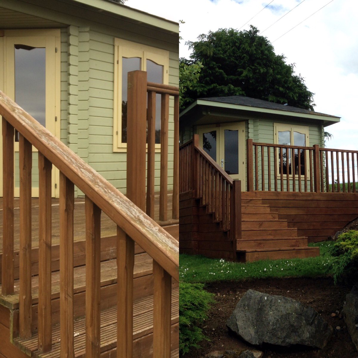 EverClean01's tweet photo. Power washed, treated and stained in time for summer ☀️🍸#deckingcleaning #externalcleaningexperts https://t.co/ZueMSet3Va