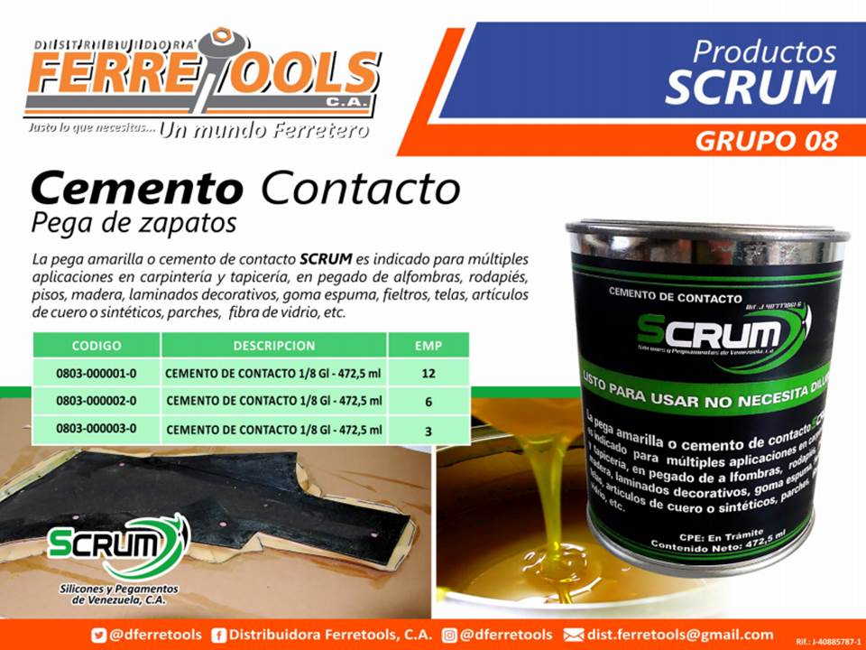 dferretools's tweet photo. La #PegaAmarilla o #CementoDeContacto @Scrumpega es la indicada para múltiples aplicaciones en #Carpintería y #Tapicería https://t.co/CaOzBI56LF