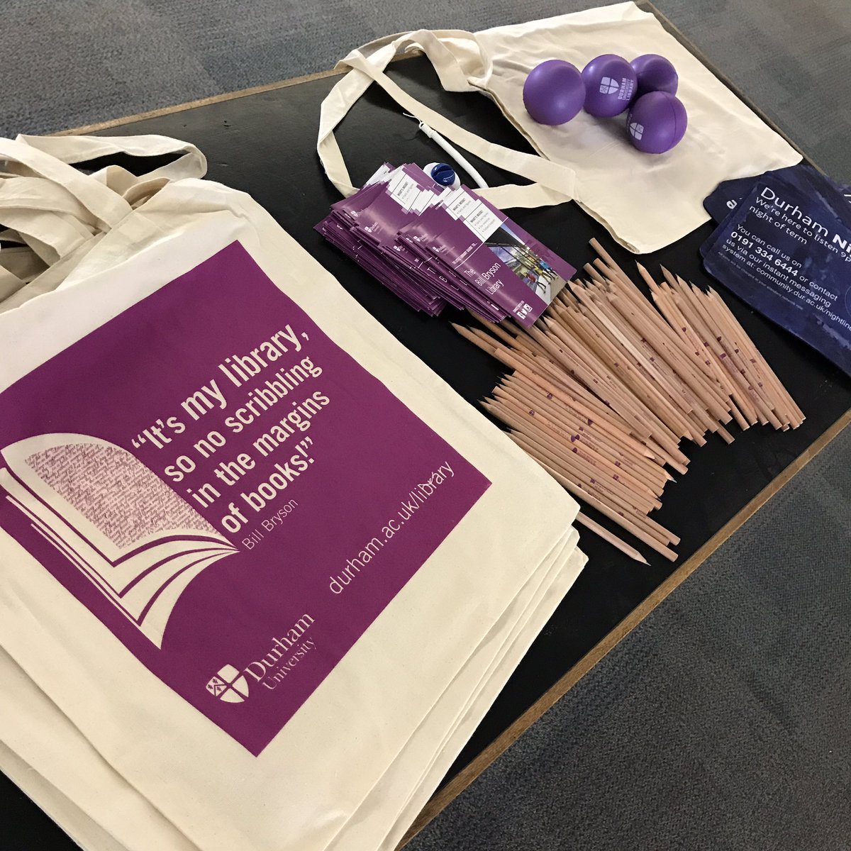 dulib's tweet photo. Hello to everyone visiting on an Open Day in Durham. The library is open for you to have a look around and maybe even pick up a freebie https://t.co/WgKErcBPHo