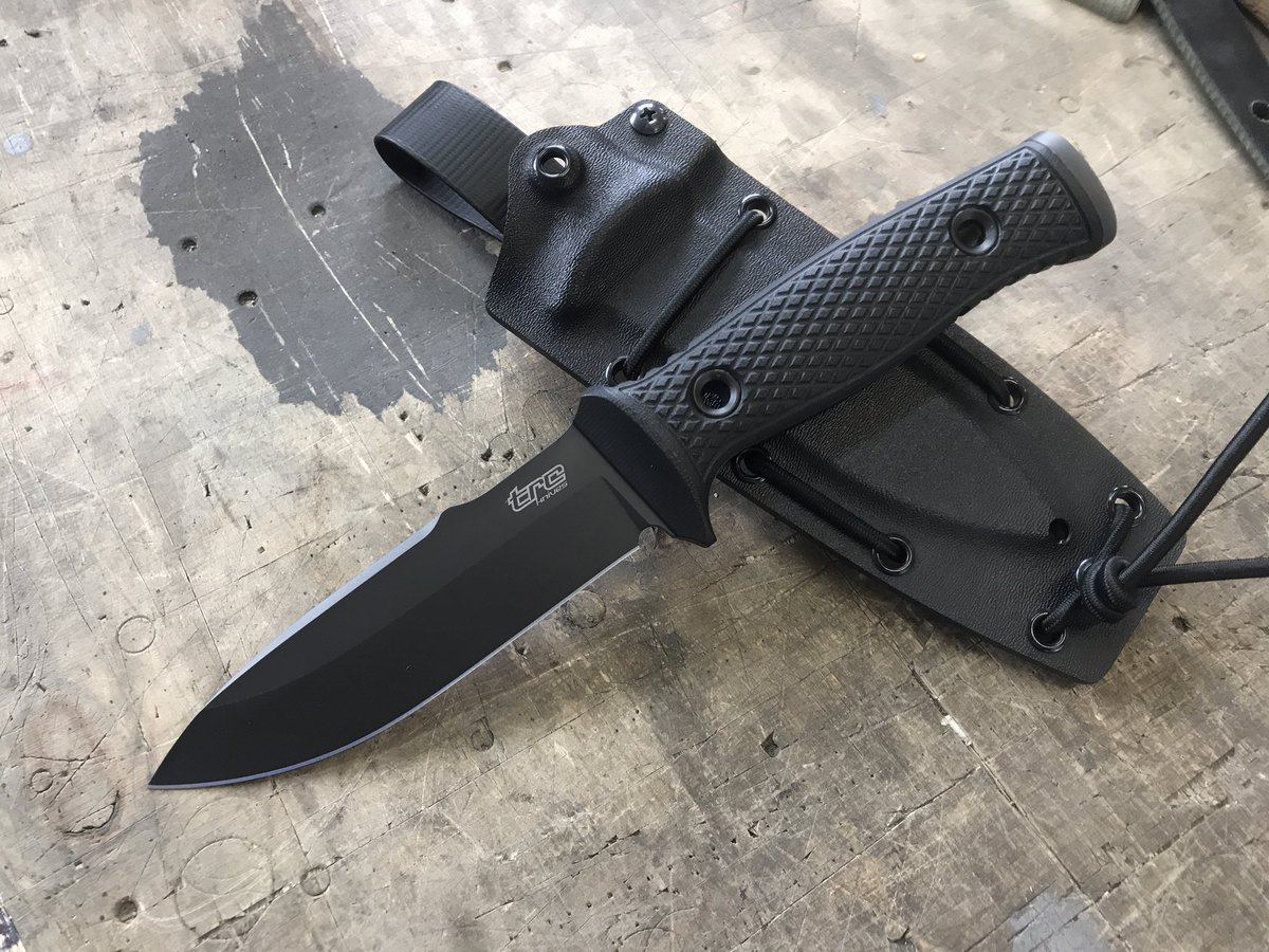 knivestrc's tweet photo. Check that out! Prototype, the smaller version of M-1 with the blade length of 120mm and black G-10 handle. M-1s! https://t.co/ZfQCqsYsNo